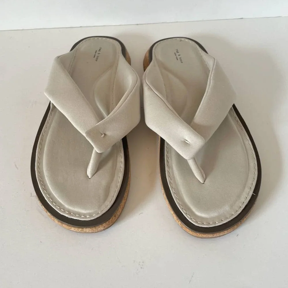 NWT Rag & Bone Parque Thong Sandal Flip Flop in Paloma, Size 39 🗣LAST CHANCE🗣 - Picture 2 of 5